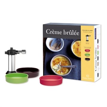 Verrines, mises en bouche et ramequins : Coffret 6 crèmes brulées et chalumeau